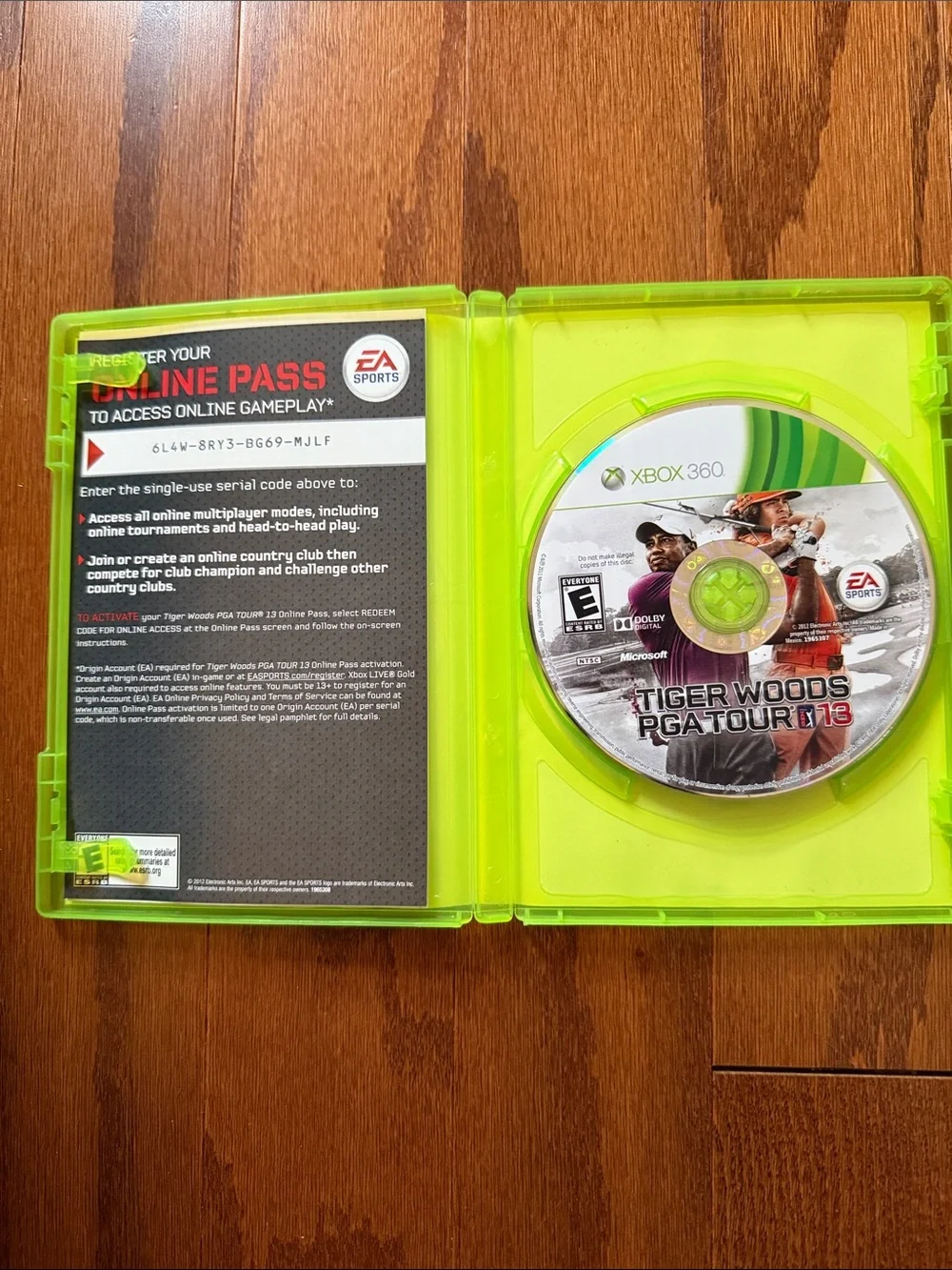 Tiger Woods PGA Tour 13 Xbox 360 Golf Game Kinect Compatible Masters